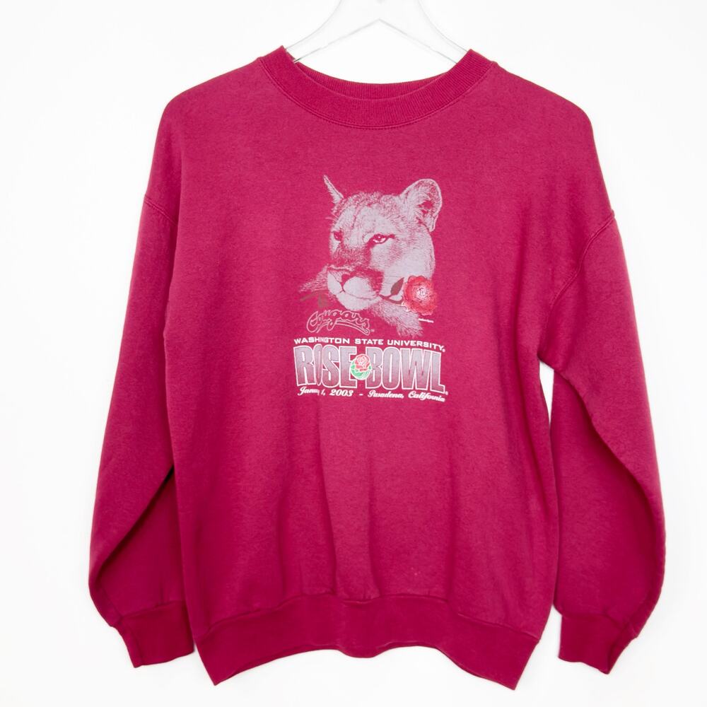 Vintage Washington State University Cougars Rose Bowl 2003 Crewneck Sweatshirt M